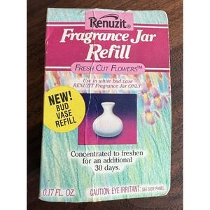 Vintage Renuzit Home Fragrance‎ Jar Refill Fresh Cut Flowers 1992 NEW & SEALED!